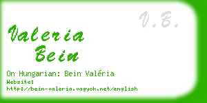 valeria bein business card